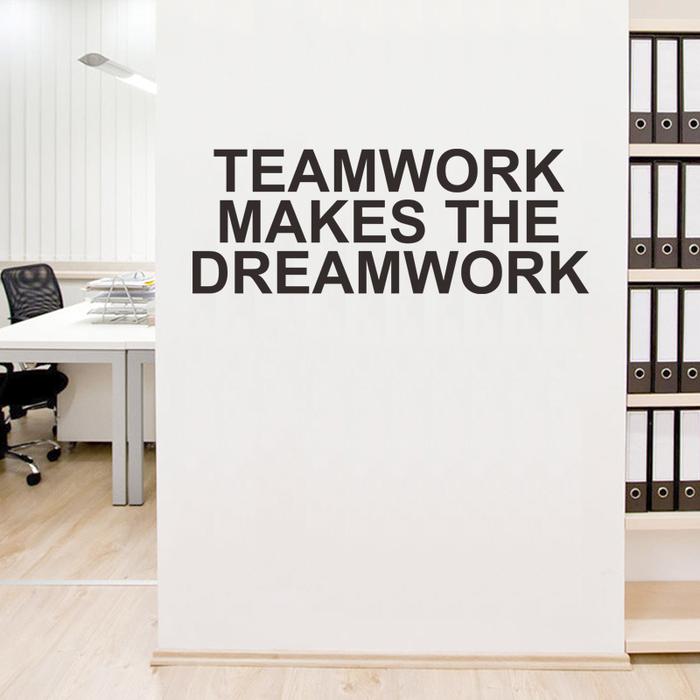 Gambar Stiker Dinding Kantor Quotes Team Work Dream Cutting Sticker Kaca Ruang Kerja dari Ketokoku Sticker Kota Tangerang Selatan Tokopedia