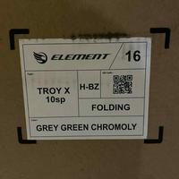 Gambar Element Troy X 10 speed Chromoly Grey Green not dahon fnhon brompton dari Azka bike Kab. Bekasi 2 Tokopedia