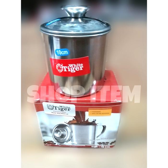 Gambar Mug Stainless 10 cm Cangkir Gelas Tutup Stainless Tebal dari shop item S.I Kota Administrasi Jakarta Barat Tokopedia