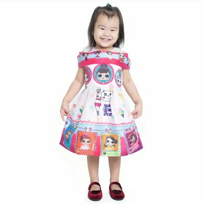 Gambar Gaun Anak Perempuan/Baju Ulang Tahun anak import bahan satin bidral dari Man Cloth Kota Administrasi Jakarta Utara Tokopedia