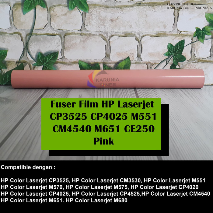 Gambar Fuser Film HP Laserjet CP3525 CP4025 CP4525 CM4540 M570 M651 M551 dari CV Karunia Toner Kota Semarang Tokopedia