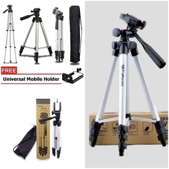 Gambar TRIPOD 3110 1 METER PLUS HOLDER U / TRIPOD KAMERA HP UNIVERSAL ADA TAS dari demarshop.crb Kota Cirebon Tokopedia