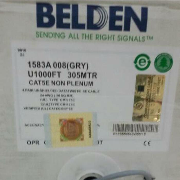 Gambar Belden UTP Cable LAN Cat.5e per 100 Mtr dari Electric Network Communication Kota Administrasi Jakarta Pusat Tokopedia