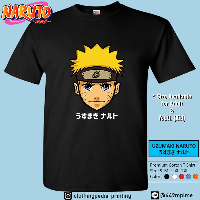 Gambar Kaos Naruto Uzumaki Shippuden Ninja Kawaii Baju Anak T-Shirt dari Clothingpeda-Printing Kota Malang Tokopedia