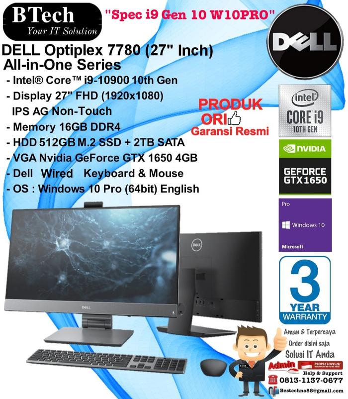 Gambar DELL Optiplex 7780 AIO Intel Core i9-10900/16GB/512GB + 2TB/VGA/W10PRO dari BESTechno88 Kota Administrasi Jakarta Pusat Tokopedia