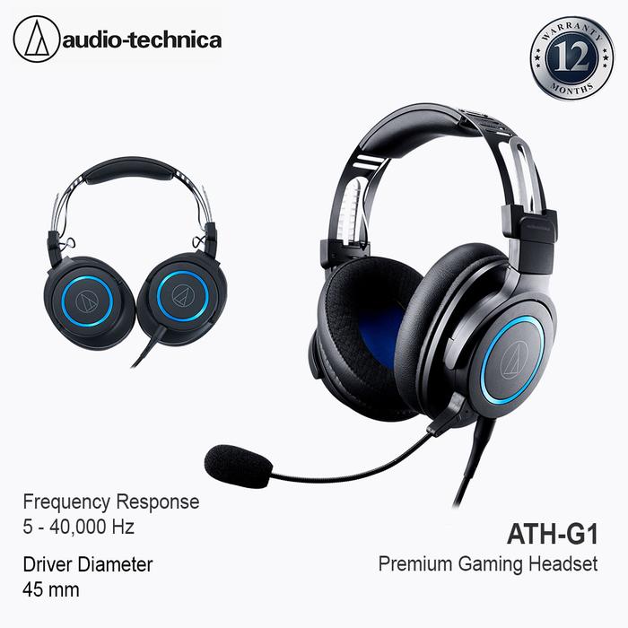 Gambar Audio-Technica ATH-G1 Premium Gaming Headset - Black Blue dari Audio Technica Indonesia Kota Administrasi Jakarta Utara Tokopedia