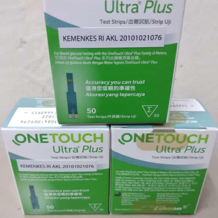 Gambar Strip one touch ultra plus 50 pcs dari Lavender Accesories Kota Administrasi Jakarta Barat Tokopedia