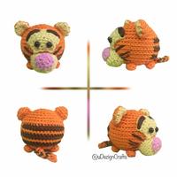Gambar DIY Kit untuk amigurumi (boneka rajut) Tsum tsum Tigger dari Nanari Crochet Kota Medan 4 Tokopedia