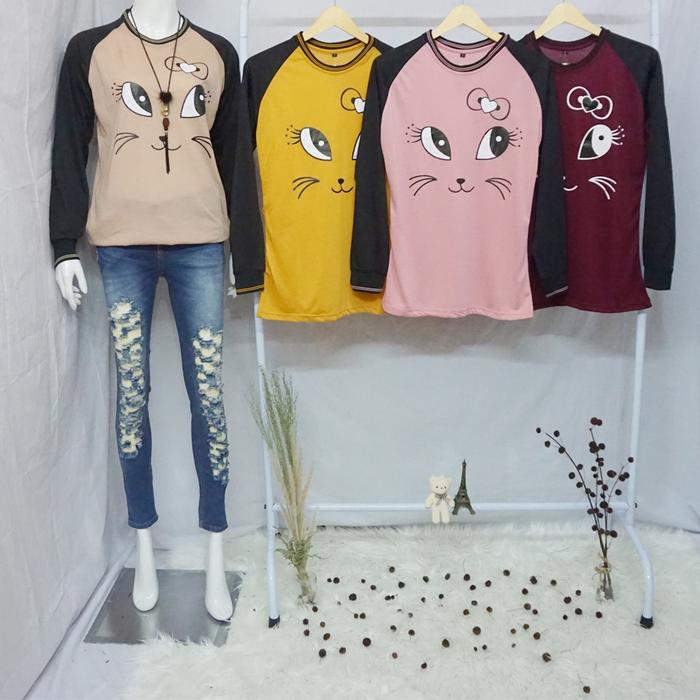 Gambar KAOS oblong wanita model KIMONO,lengan panjang,ARZ07_A dari vellnickshop Jakarta Barat Tokopedia