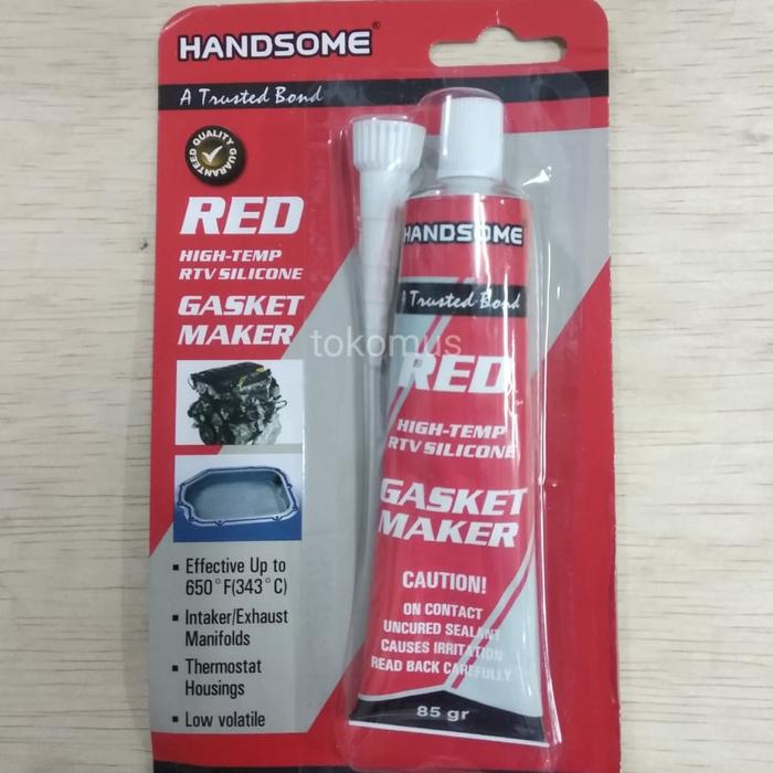 Gambar High Temp Red Silicone Sealant/Lem Silikon Merah 650 85G - Handsome dari Dua Jaya Abadi Kota Administrasi Jakarta Utara Tokopedia
