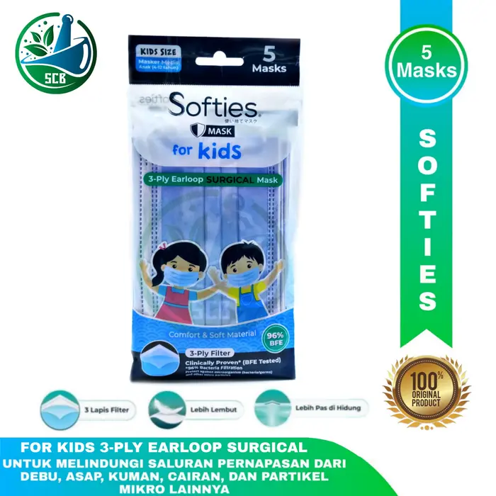 Gambar Masker anak Softies For Kids 3 Ply Earloop Daily / Surgical Masks - Is dari SCB88 Kota Administrasi Jakarta Timur 3 Tokopedia
