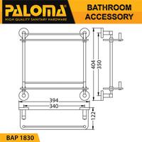 Gambar PALOMA BAP 1830 Rak Kaca Tempat Sabun Susun Dinding Kamar Mandi dari GERAI KUNCI KERAN HARDWARE Kota Administrasi Jakarta Timur 2 Tokopedia