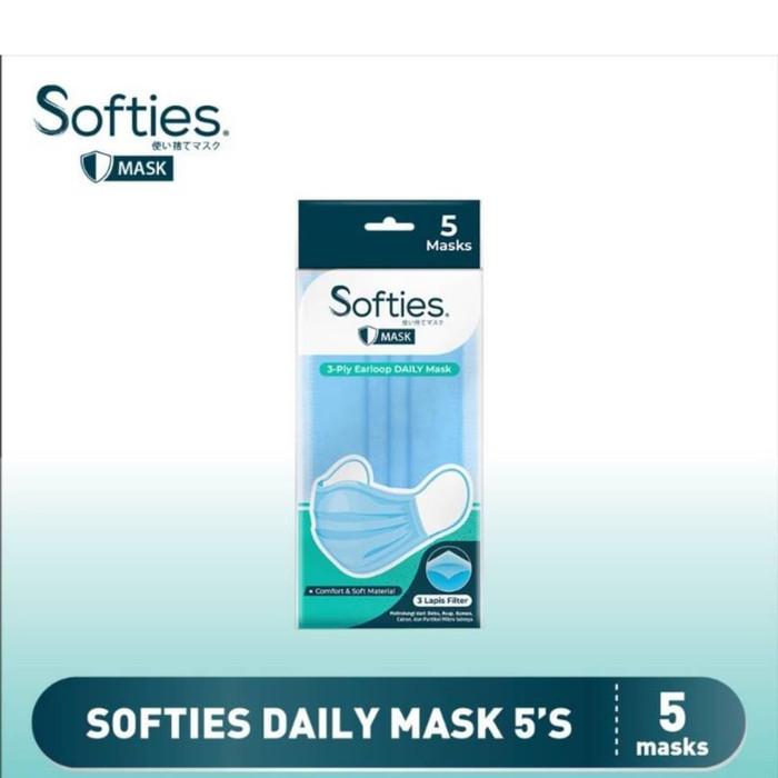 Gambar Masker Softies Dayli Earloop 3ply Promo 2 pack isi 10pcs dari BLUE A SHOP Kota Semarang Tokopedia