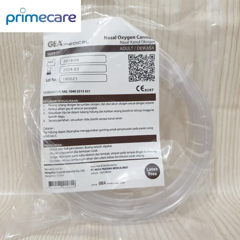 NASAL OXYGEN Cannula DEWASA/ Selang Oksigen / Nasal Oxygen ADULT GEA 0