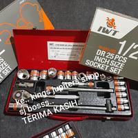 Gambar INCHI 6PT atau 12PT IWT MATA SOK SET 25PC 5/16 sd 1,1/4 1/2Dr IWT KUNCI sokET set in 25pc SYOK SHOCK dari kings jupiters shop Kota Administrasi Jakarta Barat 1 Tokopedia