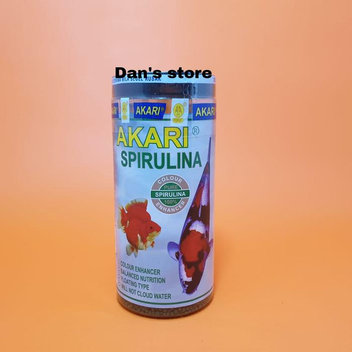 Gambar pelet Akari Spirulina -Pelet Ikan Makanan Untuk Mencerahkan Warna Ikan dari dansanimalstore Kab. Bekasi Tokopedia