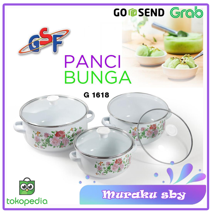 Gambar Panci Set / Mangkuk Serbaguna 3 pcs GSF G 1618 dari Muraku Sby Kota Surabaya Tokopedia