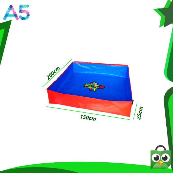 Gambar terpal kolam ikan kotak ukuran (150x200x25cm) tipe a5 Korea dari pondok_terpal_Archived Jakarta Timur Tokopedia