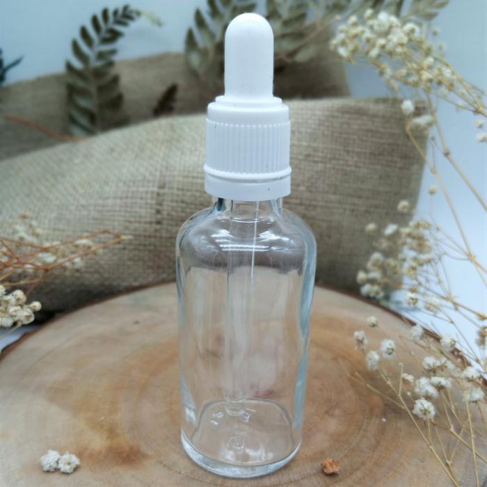 Gambar BOTOL PIPET KACA 50ml BENING TEBAL RING SEGEL PUTIH KARET PUTIH dari Alipak Packaging Kab. Sidoarjo Tokopedia