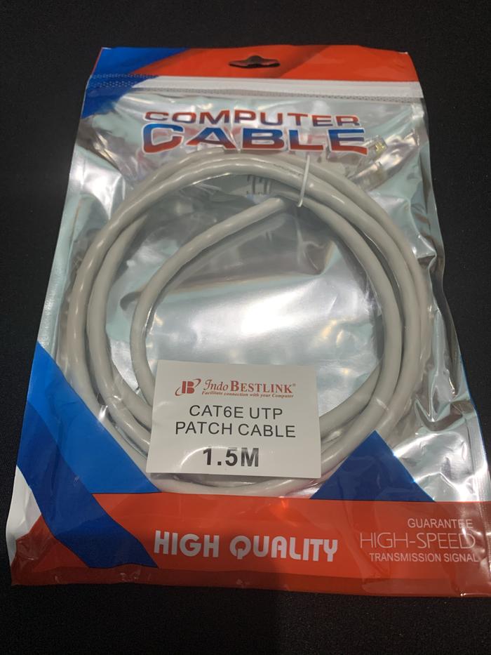 Gambar Kabel Lan 1.5M Cat6 High Quality - Bestlink dari LOKUI STORE Kota Administrasi Jakarta Utara Tokopedia
