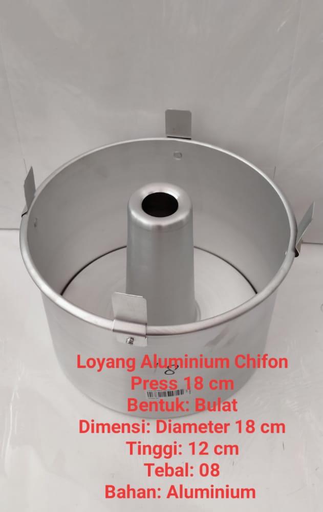 Gambar Loyang Aluminium Kue Chifon Press Ukuran 18 cm Tebal 08 dari Tobaku Marem Junio Kab. Kebumen Tokopedia
