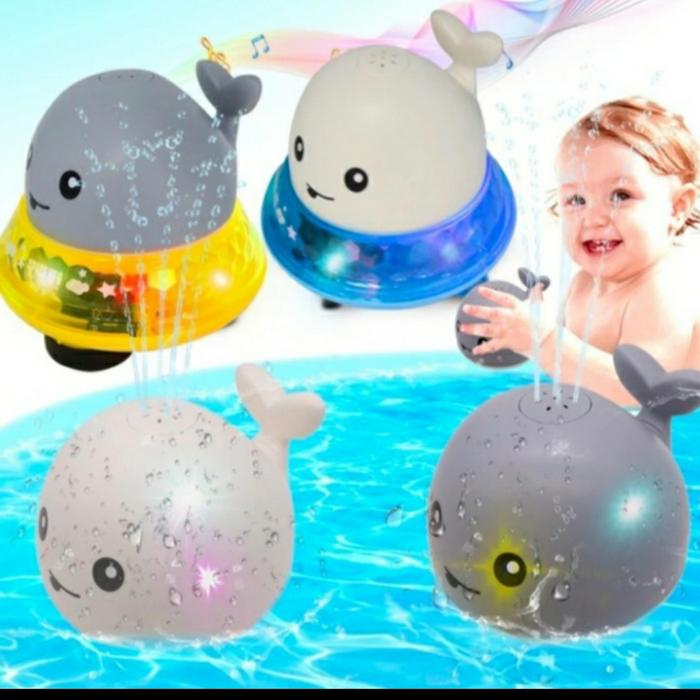 Gambar mainan anak mandi paus air mancur UFO-Baby whale Ufo bath toys dari AUTO KID II Kota Singkawang Tokopedia