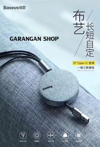 Gambar Baseus Fabric 3-in-1 Flexible USB Cable Original / Kabel Data dari Garangan Shop Jakarta Barat 2 Tokopedia