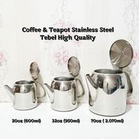 Gambar Coffee Teapot Teko Stainless steel tebel high quality 32oz 950ml dari RajaPapa Kota Administrasi Jakarta Barat 3 Tokopedia