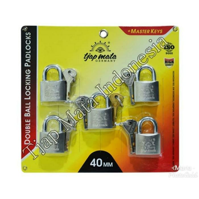 Gambar Gembok Leher Pendek Set 5 pcs 40 mm, Master Key TJAP MATA dari Maju Terus Teknik Kota Administrasi Jakarta Barat Tokopedia