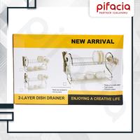 Gambar Rak Piring 2 Susun Stainless Steel Premium dari Pifacia Kab. Sidoarjo 3 Tokopedia