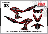 Gambar Sticker Decal Supra GTR Desain 03 Motif Merah Hitam dari INKSTICKER Kab. Kediri 1 Tokopedia