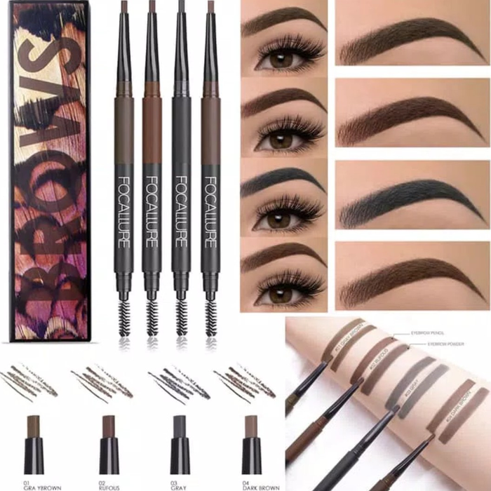 Gambar PENSIL ALIS FOCALLURE AUTO BROWS PEN ORI 3 IN 1 EYEBROW PEN ANTI AIR dari Jkt Corner Kota Administrasi Jakarta Barat Tokopedia