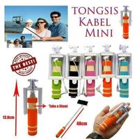 Gambar TONGSIS MINI KABEL TONGKAT SELFIE FULL WARNA MINI LIPAT PLUS KABEL dari demarshop.crb Kota Cirebon 1 Tokopedia