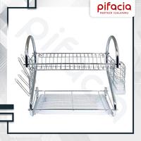 Gambar Rak Piring 2 Susun Stainless Steel Premium dari Pifacia Kab. Sidoarjo 1 Tokopedia
