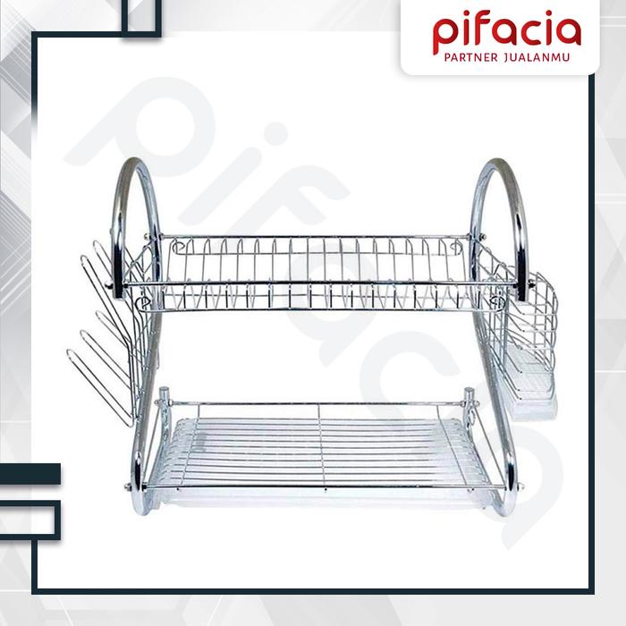 Gambar Rak Piring 2 Susun Stainless Steel Premium dari Pifacia Kab. Sidoarjo Tokopedia