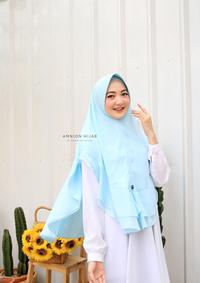 Gambar Hijab instan warna Baby Blue / Khimar agniya by amnion hijab dari amnion mart Kab. Majalengka 4 Tokopedia