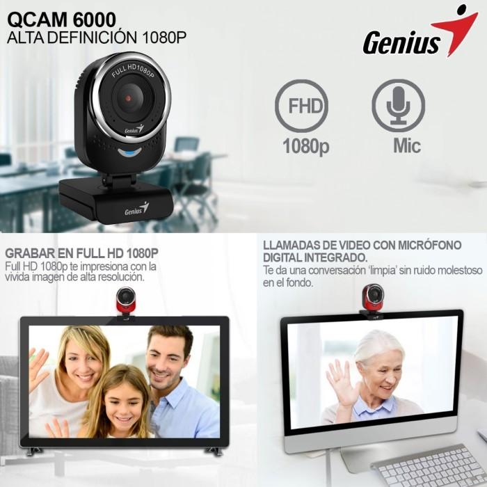 Gambar WebCam GENIUS QCAM 6000 Web Camera PC With Microphone For PC & Laptop dari Accesories Computer Bandung Kota Bandung Tokopedia