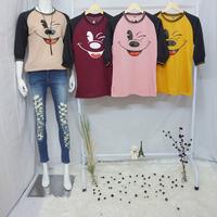 Gambar KAOS oblong wanita model KIMONO,lengan 3/4, ARZ08_C dari vellnickshop Jakarta Barat 1 Tokopedia