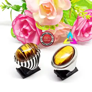 CINCIN BATU TIGER EYE ASLI RING TITANIUM