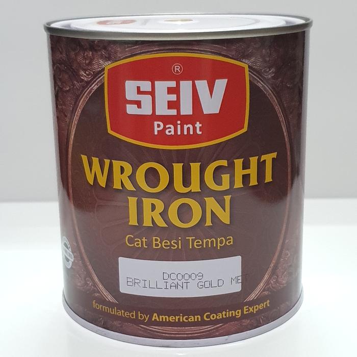 Gambar Cat Besi Tempa SEIV 1 Ltr Wrought Iron GOLD METALLIC / Cat Besi EMAS dari ARS Building Mart Kota Bandung Tokopedia