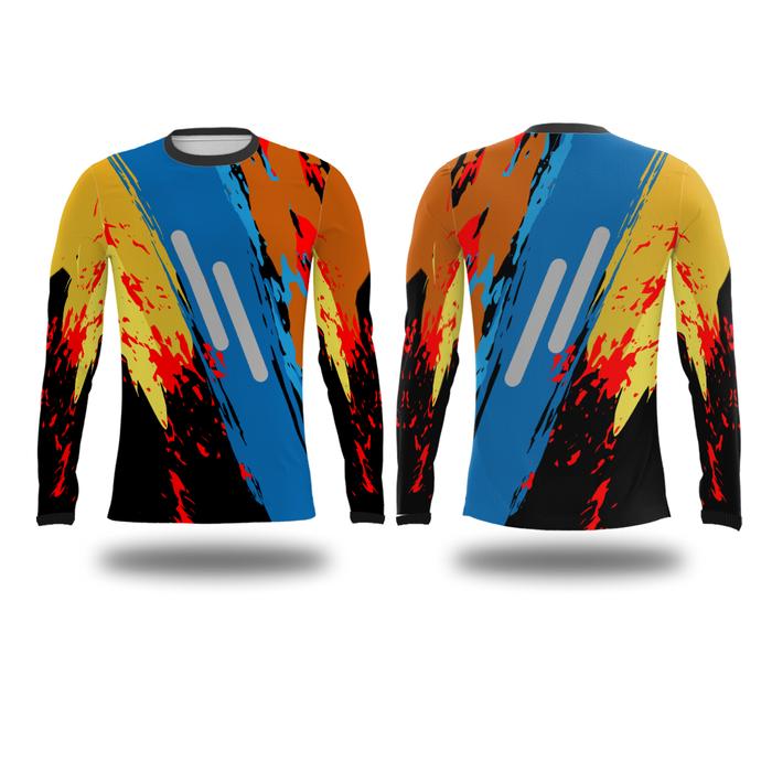 Gambar Baju Jersey Sepeda Gowes Dryfit Full Print Lengan Panjang GFR112 dari KAOS BOS JERSEY Kota Semarang Tokopedia