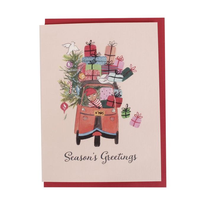 Gambar Christmas Card / Kartu Natal Bajaj Kado Pink Kamalika Artprints dari Kamalika Artprints Kota Administrasi Jakarta Selatan Tokopedia