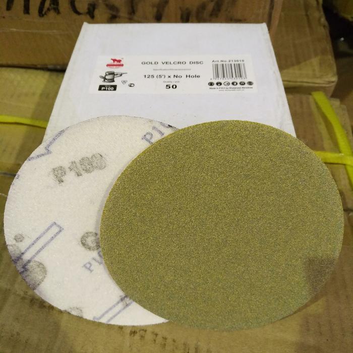 Gambar Amplas Bulat Velcro Hookit Disc 5 inch Sharpness Gold Velcro Disc dari Amplas Surabaya Kota Surabaya Tokopedia