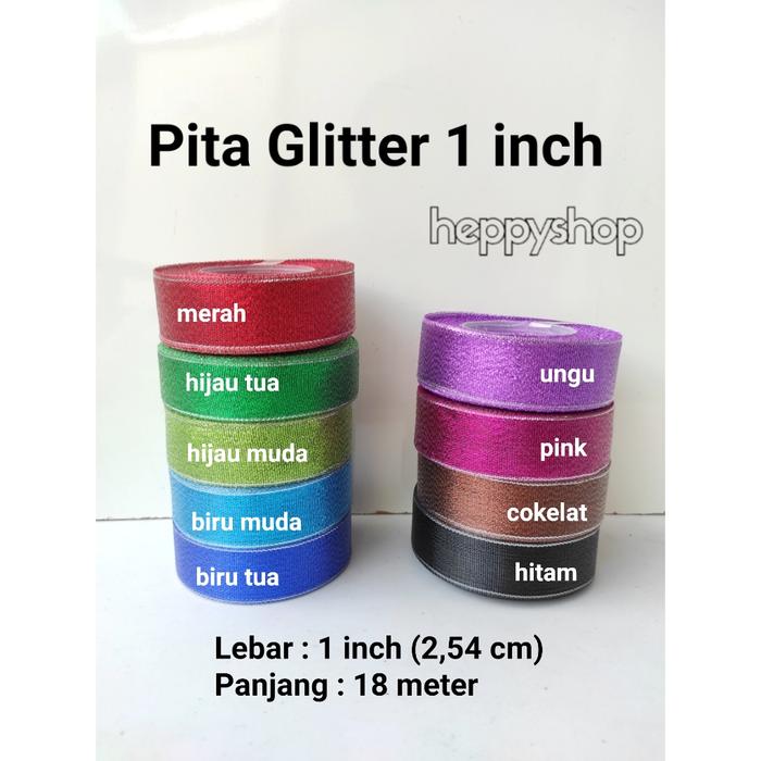 Gambar Pita Glitter 1 inch dari Heppyshop Heppyshop Kota Administrasi Jakarta Pusat Tokopedia
