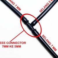 Gambar tee connector reducer 7mm to 7mm dari Atapponik Store Kota Surabaya 2 Tokopedia