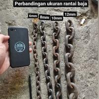 Gambar Rantai Baja 6mm - Hitam / Rante Baja 6 mm Hitam meteran dari Toko Besi Palembang HH STEEL Kota Palembang 2 Tokopedia
