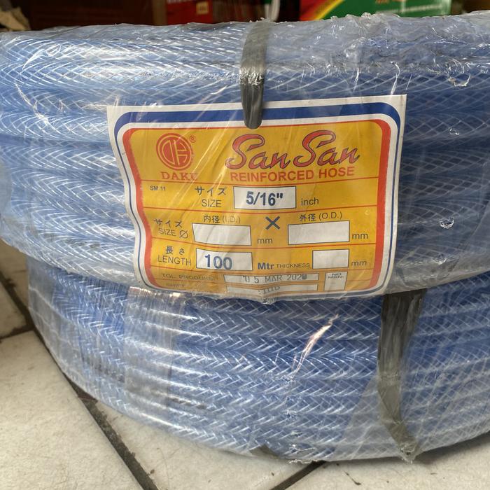Gambar Selang Serat Benang San San 5/16" Selang Benang Tebal Sansan Hrg/Meter dari Mitra Hose Kota Administrasi Jakarta Utara Tokopedia
