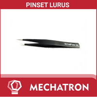 Gambar Pinset Lurus Hitam Stainless Steel Tweezers High Quality dari Mechatron Kota Depok 1 Tokopedia