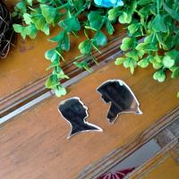 Gambar siluet wajah akrilik silver bahan mahar nikah dan craft aksesoris maha dari Mahar Nikah & Azmeela Kab. Brebes 4 Tokopedia