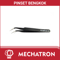 Gambar Pinset Bengkok Hitam Stainless Steel Tweezers High Quality dari Mechatron Kota Depok 1 Tokopedia